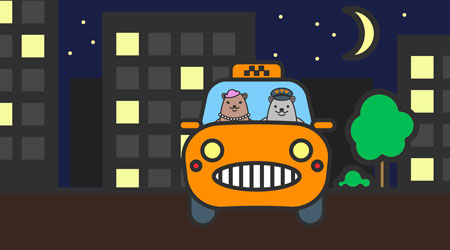 такси ночью в Москве